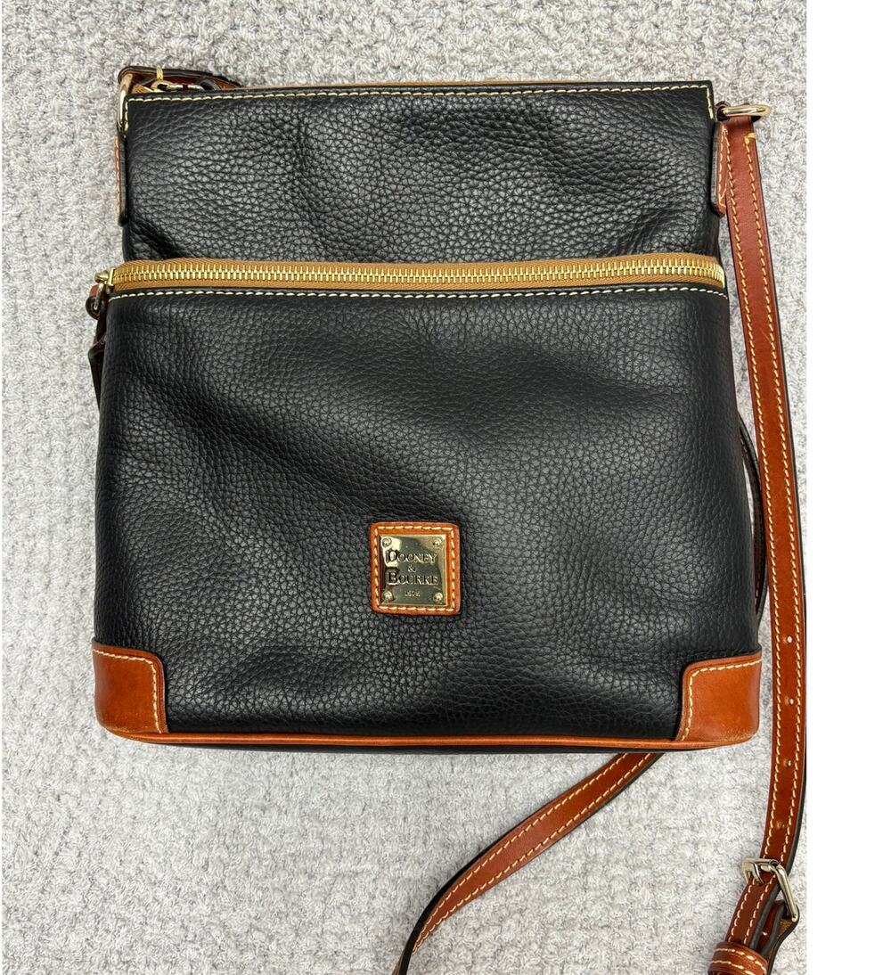 Dooney & Bourke Black Pebbled Grain Leather Crossbody #79767